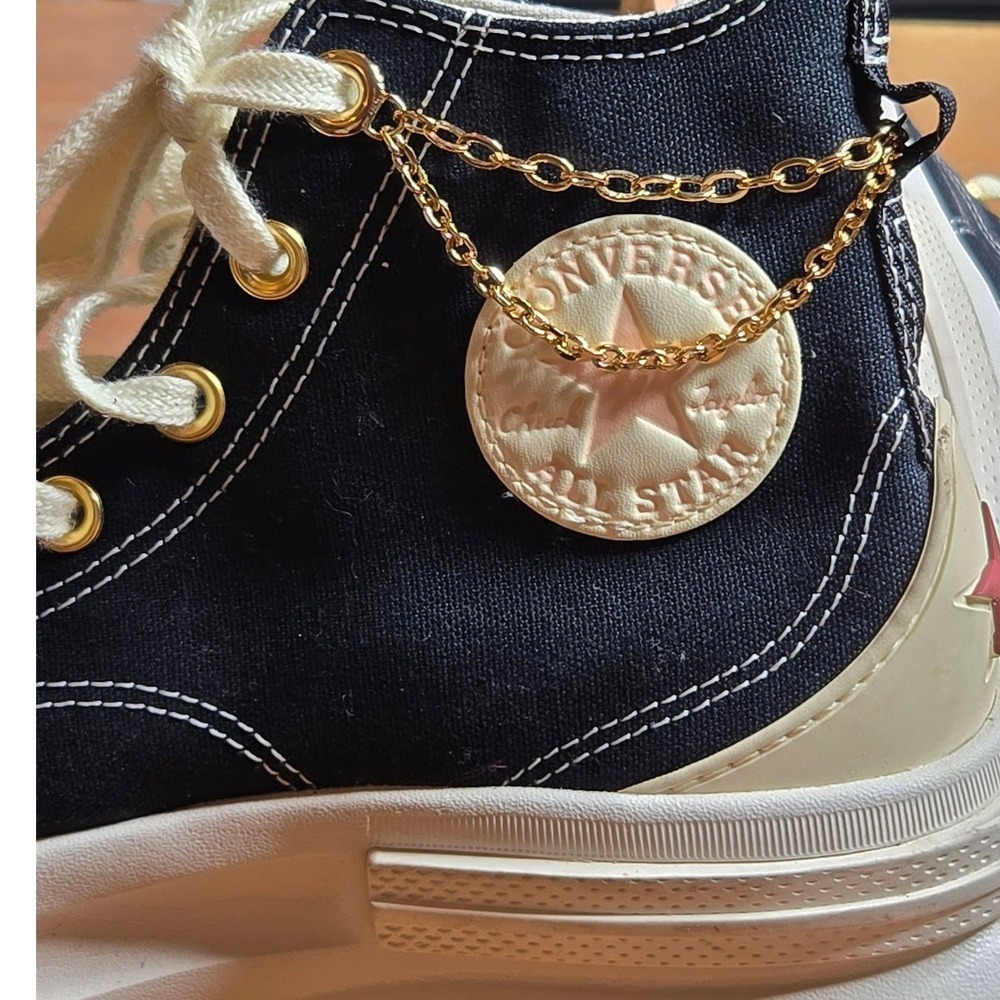 Converse Run Star Legacy Valentines Platform Women Size 8.5 Gold Chain Shoes - Picture 12 of 16